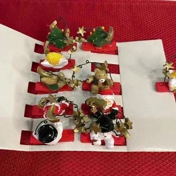 Hand-painted made in Germany 10 decorative Christmas clips inbox Imaginative - Picture 5 of 8